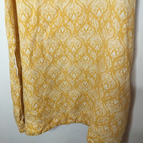 Sigrid Olsen Linen Shift Dress Pockets Floral Filigree - Picture 3 of 9